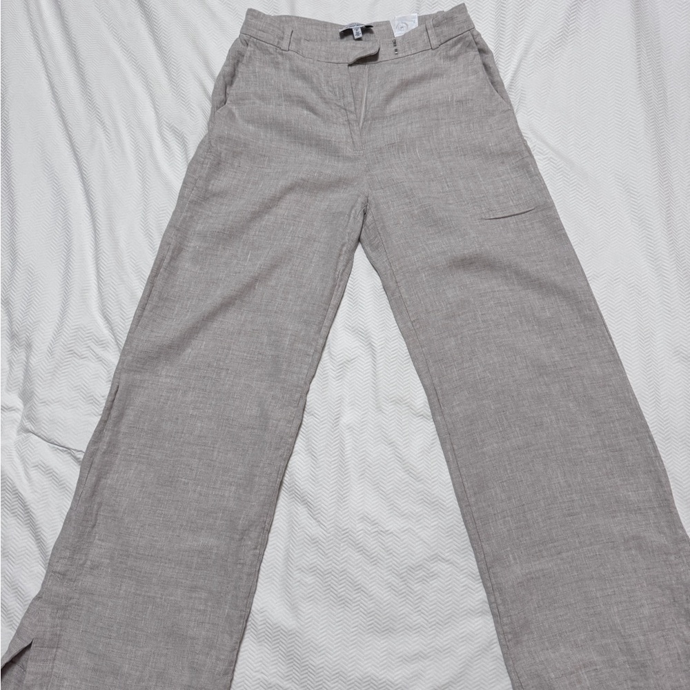 & Other Stories Sand Color LINEN Pants in sz 4